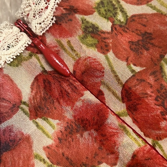 LUISA BECCARIA Micro Poppies Midi Dress - Picture 11 of 17